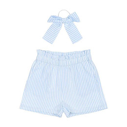 Шорты и бант для волос THE NEW "Nalani White Swan Striped", воздушные полосы, 7-8 лет (уцененный)