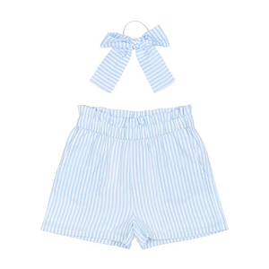 Шорты и бант для волос THE NEW "Nalani White Swan Striped", воздушные полосы, 7-8 лет (уцененный)