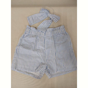 Шорты и бант для волос THE NEW "Nalani White Swan Striped", воздушные полосы, 7-8 лет (уцененный)
