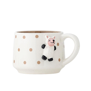 Кружка с овечкой Блумингвиль МИНИ (Bloomingville MINI) "Долли", коричневая, 370 мл (уцененный)