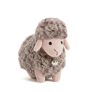 Мягкая игрушка Orange Toys "Овечка Долли", с бубенчиком, мокко, 13 см
