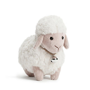 Мягкая игрушка Orange Toys "Овечка Долли", с бубенчиком, молочная, 13 см