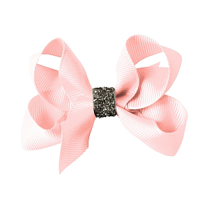 Заколка-зажим "Boutique Bow", средняя, коллекция "Glitter", светло-розовая