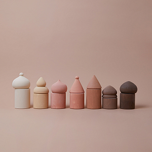 Деревянный конструктор Радуга Грез "Старый город", бежевый