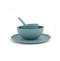 Набор бамбуковой посуды Mae by Love Mae "Mini Set", голубой, 5 предметов