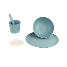 Набор бамбуковой посуды Mae by Love Mae "Mini Set", голубой, 5 предметов
