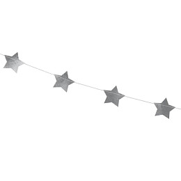 Гирлянда бумажная Party Deco "Серебряные звезды"