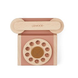 Игрушечный телефон LIEWOOD, мульти микс с темно-розовым