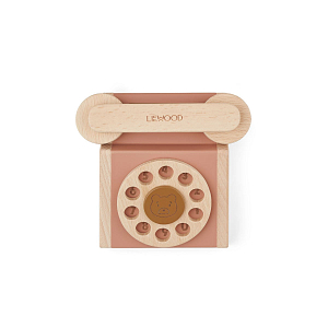 Игрушечный телефон LIEWOOD, мульти микс с темно-розовым