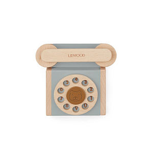 Игрушечный телефон LIEWOOD, мульти микс с голубым
