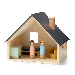 Кукольный дом Sebra с мебелью и куклами