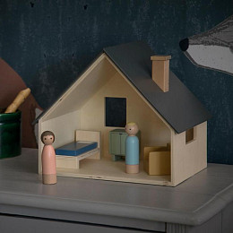 Кукольный дом Sebra с мебелью и куклами