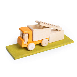 Деревянный конструктор Сказки дерева "Грузовичок", магнитный, оранжевый