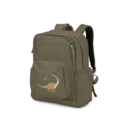 Школьный рюкзак Konges Slojd "Динозавры", хаки, большой, водонепроницаемый