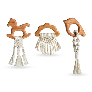 Грызунок LUKNO с макраме "Облако", серия Iskusno