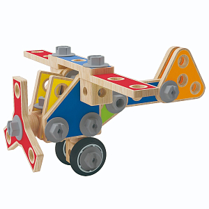 Деревянный конструктор Hape "Мастер", 62 элемента