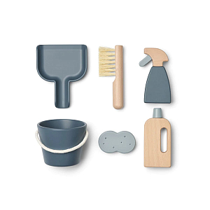 Игрушечный набор для уборки LIEWOOD "Kimbie", мульти микс с серо-синим