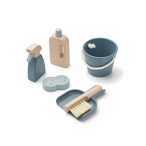 Игрушечный набор для уборки LIEWOOD "Kimbie", мульти микс с серо-синим