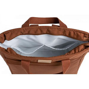 Сумка-рюкзак Nobodinoz "On The Go Clay", глиняная коричневая, водонепроницаемая, 32 x 32 см