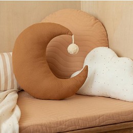 Подушка Nobodinoz "Pierrot Moon Caramel", карамельная, 36 x 32 см