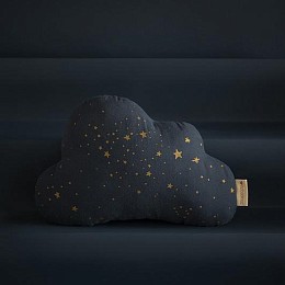 Подушка Nobodinoz "Cloud Gold Stella/Night", россыпь звезд с синим, 24 x 38 см