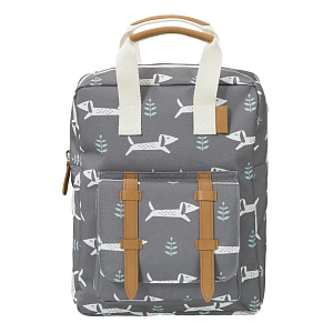 Рюкзак Fresk "Собачка Dachsy", графитово-серый, маленький, водонепроницаемый