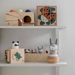 Деревянный развивающий кубик Sebra "Страна лесов"