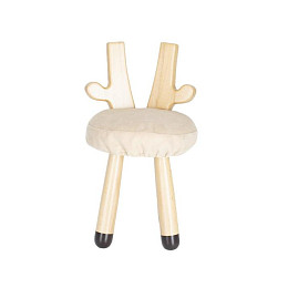 Стульчик Луна Софт Фурниче (LOONA soft furniture) "Жирафик", молочный, с темными пяточками