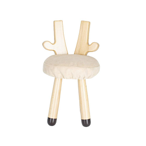 Стульчик Луна Софт Фурниче (LOONA soft furniture) "Жирафик", молочный, с темными пяточками