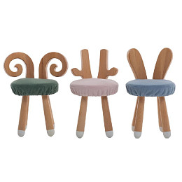 Стульчик LOONA soft furniture "Жирафик", розовый, с белыми пяточками