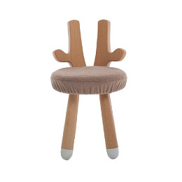 Стульчик LOONA soft furniture "Жирафик", песочный, с белыми пяточками