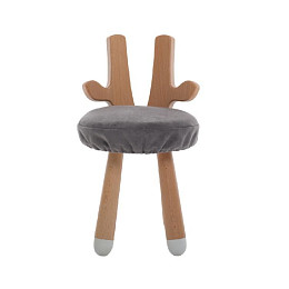 Стульчик LOONA soft furniture "Жирафик", серый, с белыми пяточками