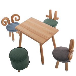 Пуф на буковых ножках LOONA soft furniture, оливковый