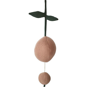 Вязаная музыкальная игрушка LIEWOOD "Персики", песочный микс, 18 см