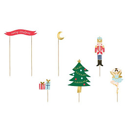 Топперы Party Deco "Щелкунчик", 6 шт