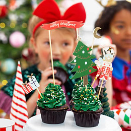 Топперы Party Deco "Щелкунчик", 6 шт