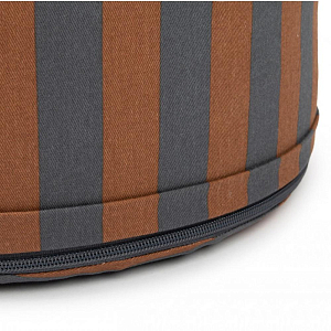 Кресло-пуф детское Nobodinoz "Majestic Blue Brown Stripes", коричневая полоска, 33 х 18 см