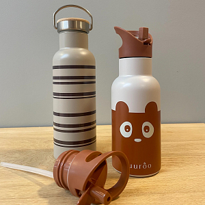 Бутылка-термос для напитков nuuroo "Bertil Stripe", бежевый микс, 500 мл