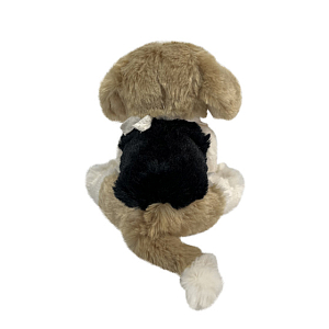 Плюшевая игрушка Bukowski "Собачка Spring Dog", бежевые ушки с сердечком, 15 см