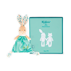 Игрушка-комфортер Kaloo "Кролик Justin", серия "Fripons", зеленый, 20 см