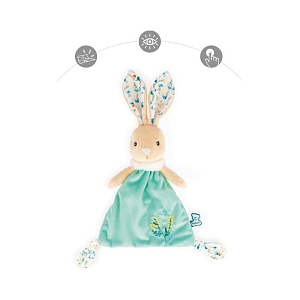 Игрушка-комфортер Kaloo "Кролик Justin", серия "Fripons", зеленый, 20 см