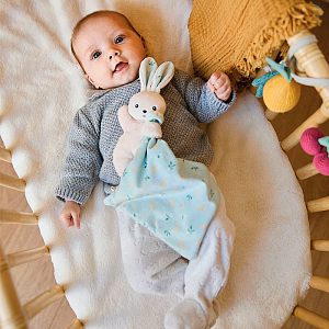 Игрушка-комфортер Kaloo "Кролик", серия "Carre Douceur", цитрусовый букет, 17 см