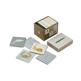 Набор карточек в коробке для игры на запоминание LIEWOOD "Морские жители"