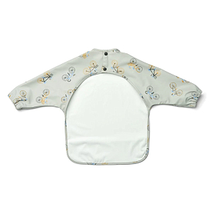 Детский нагрудник с рукавами ЛИВУД (LIEWOOD) "Велосипед", небесно-голубой