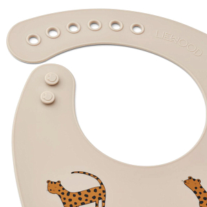 Набор детских нагрудников LIEWOOD "Tilda Leopard", 2 шт, песочный