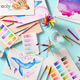 Набор механических акварельных карандашей УЛИ (OOLY), запасные грифели, 18 шт (уцененный)