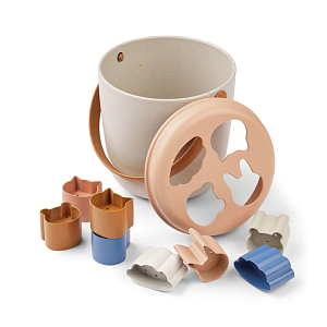 Набор для пляжа и песочницы LIEWOOD "Jorn Puzzle", мульти микс с синим