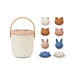 Набор для пляжа и песочницы LIEWOOD "Jorn Puzzle", мульти микс с синим