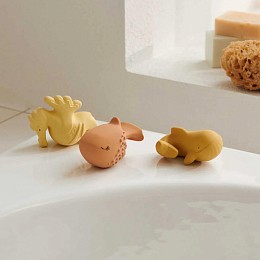 Набор игрушек для ванной LIEWOOD "Nori", 3 шт, пыльно-розовый микс