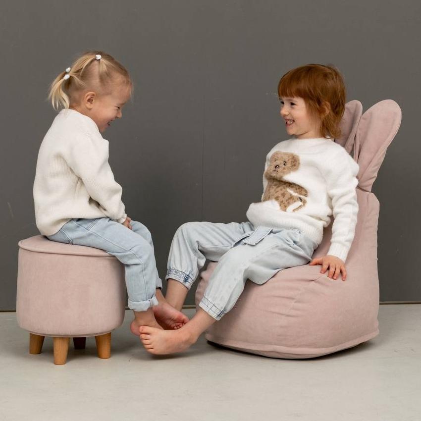 Пуф LOONA soft furniture "Заяц", малый, розовый